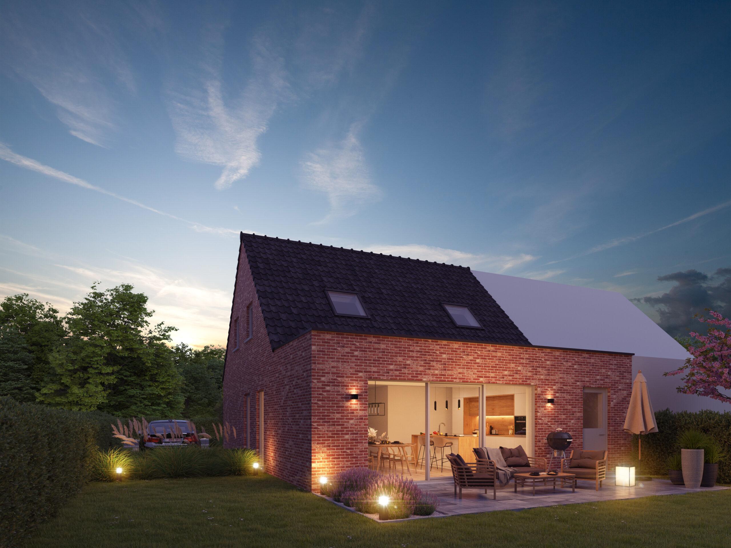 Demuynck Bouw | Wervik Prinsenstraat Demuynck Bouw | Wervik Prinsenstraat, bouwen op maat, halfopen bebouwing, moderne woning te koop