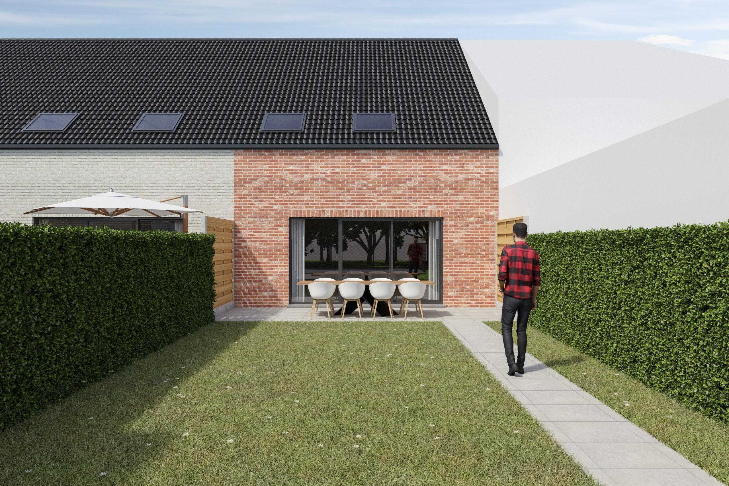 Demuynck Bouw | Veldegem Acaciastraat, bouwen op maat, halfopen bebouwing, gesloten bebouwing